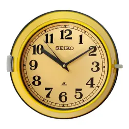Luxury SEIKO wall clock with golden face