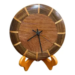 Luxury wall clock with wood face