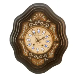 Luxurious wall clock black wooden face
