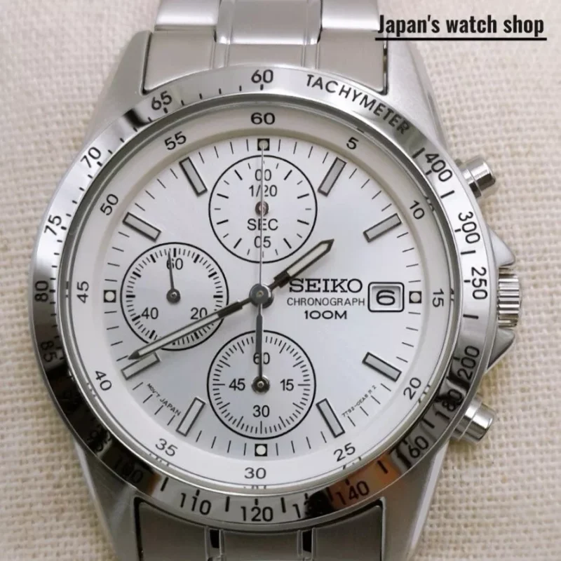 SEIKO Chronograph SND363P1 Silver Men's Watch New in Box